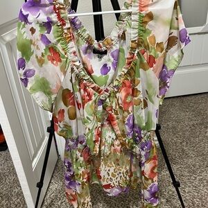 Floral Multicolor Women's Top